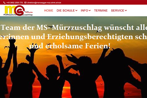 Die Homepage der Mittelschule Mürzzuschlag