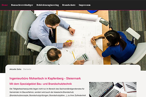 Die Website des Ingenieurbüro Moharitsch wurde modernisiert.